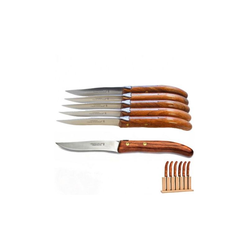Ensemble de blocs de 6 couteaux à steak DE Laguiole - Ares